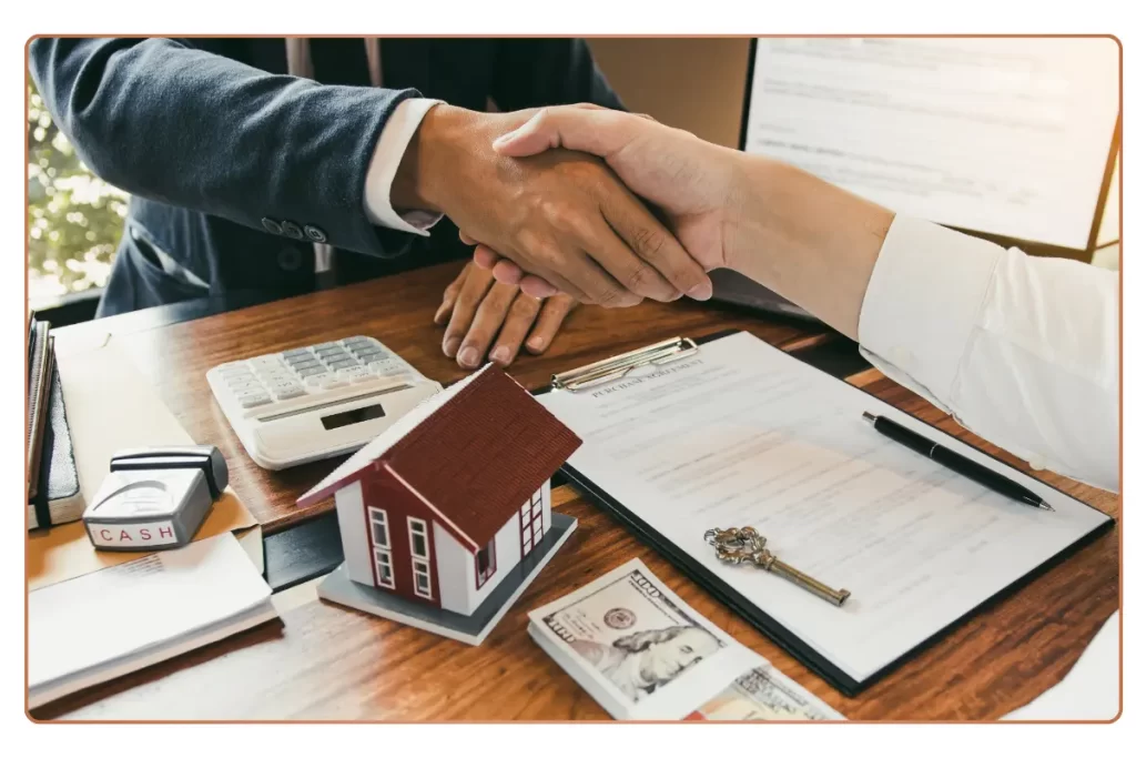 Property Strategist shaking hands with a person